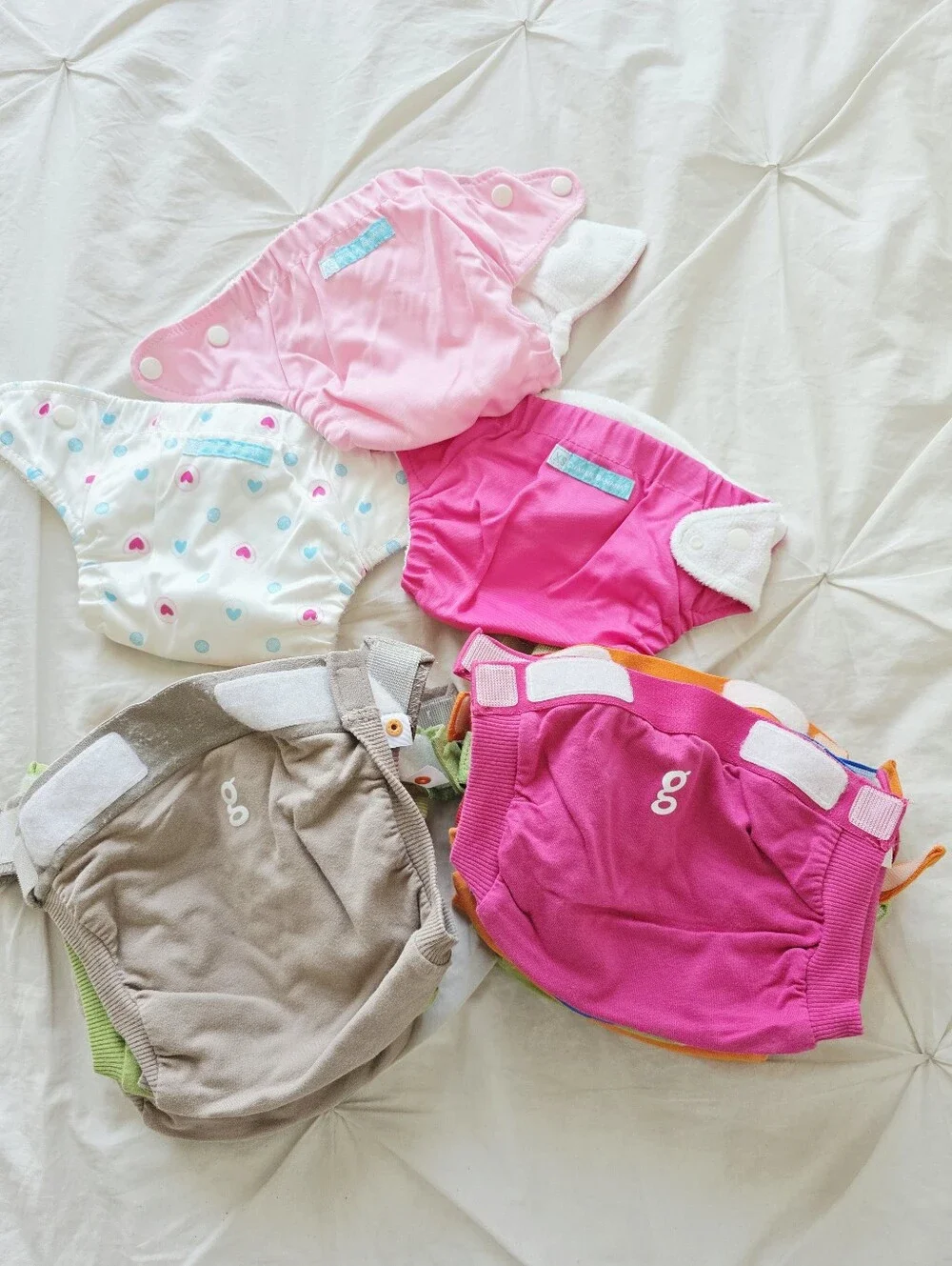 gDiapers & Charlie Banana Cloth Diaper Lot  Small XS M Inserts Covers Liners